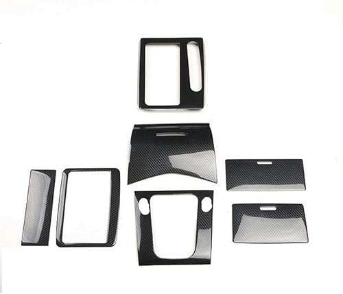 SZFKACCESS Para Honda Accord 2003 2004 2005 2006 2007 Honda Accord Brillante ABS Fibra de Carbono Color Interior Consola de Cambios Panel de Cambio