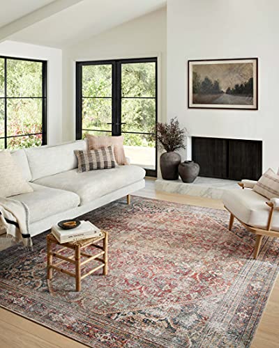 Amber Lewis x Loloi Georgie Collection GER-01 Red Navy 8 4 x 11 6 Area Rug