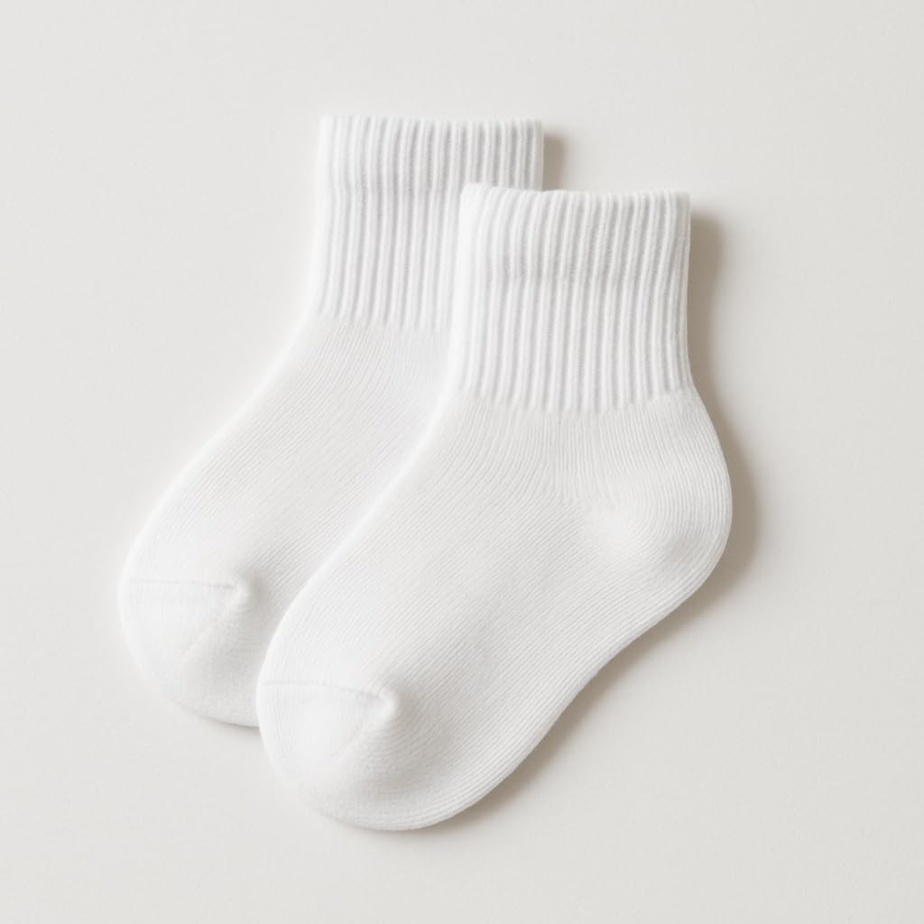 Kids Cotton Ankle Socks for Boys and Girls, White, Lightweight Breathable, School Uniform, Seamless Toe (IN, Age, 5 Years, 7 Years, 2, WHITE) - Image 5 thumbnail