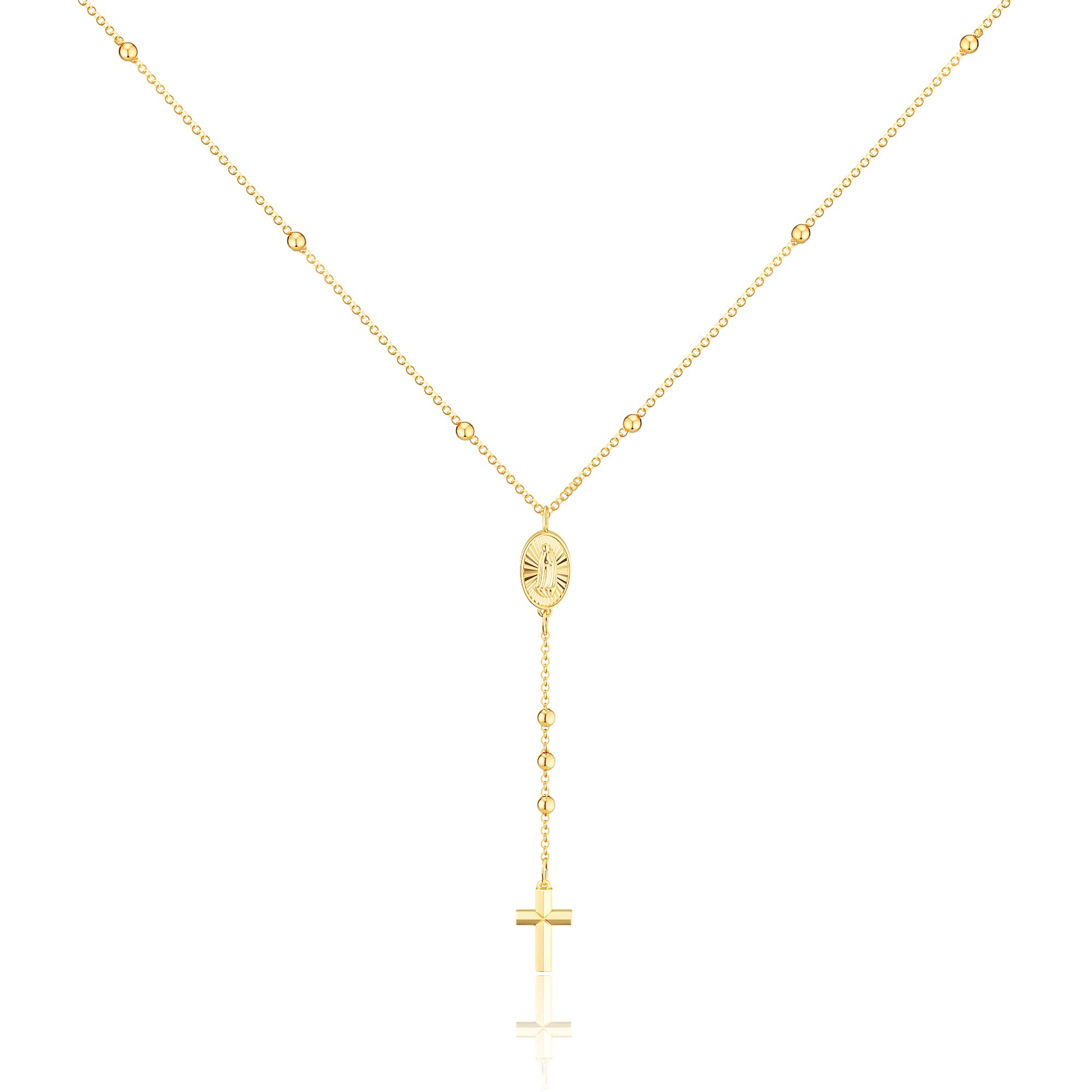 Moodear Cross Necklace for Women, 14K Gold Plated/Sterling silver Chain Necklace Dainty Layered Gold Cross Pendant Necklace Simple Cute Necklaces for Women Gold Jewelry for Women
