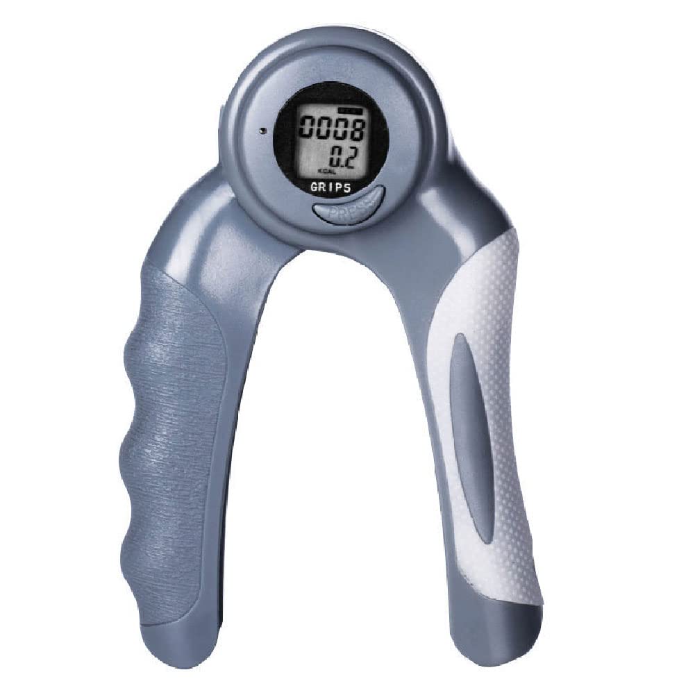 Entrenador de fuerza de agarre, Entrenador de fuerza agarre con pantalla LCD conteo registros, cronometraje y calorías
