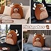 AGIFTMIND 12 inch Cute Highland Cow Stuffed Animals Soft Cow Plush Pillow with Motivational Message for Adults Birthday Decorations (Brown) #4