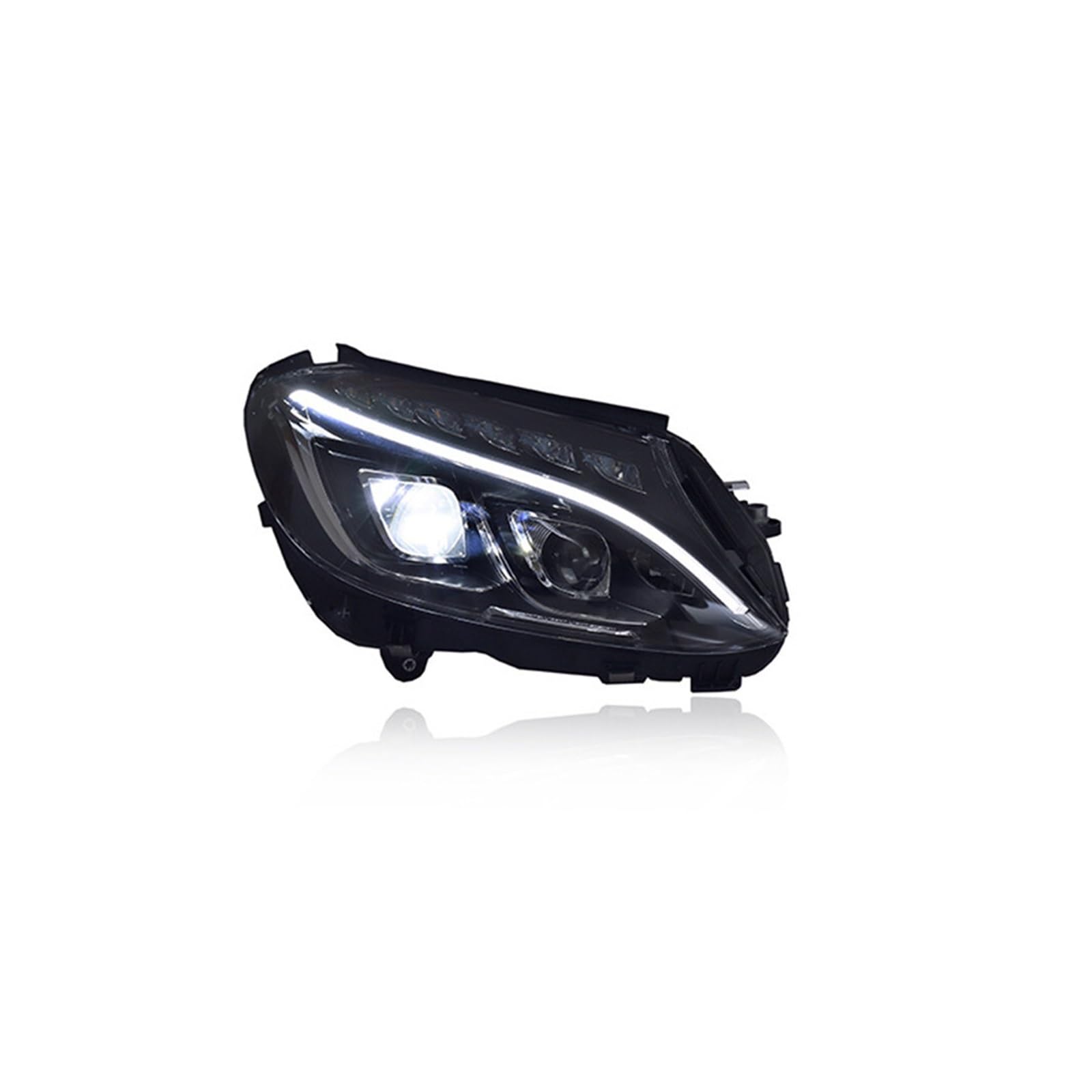 Lampada Fanale Posteriore Auto Luci Anteriori Per Benz W205 HA CONDOTTO il Faro 2015-2019 Per Classe C C180 C200 C260 C300 Aggiornamento di Alta Configurare accessori automobilistici