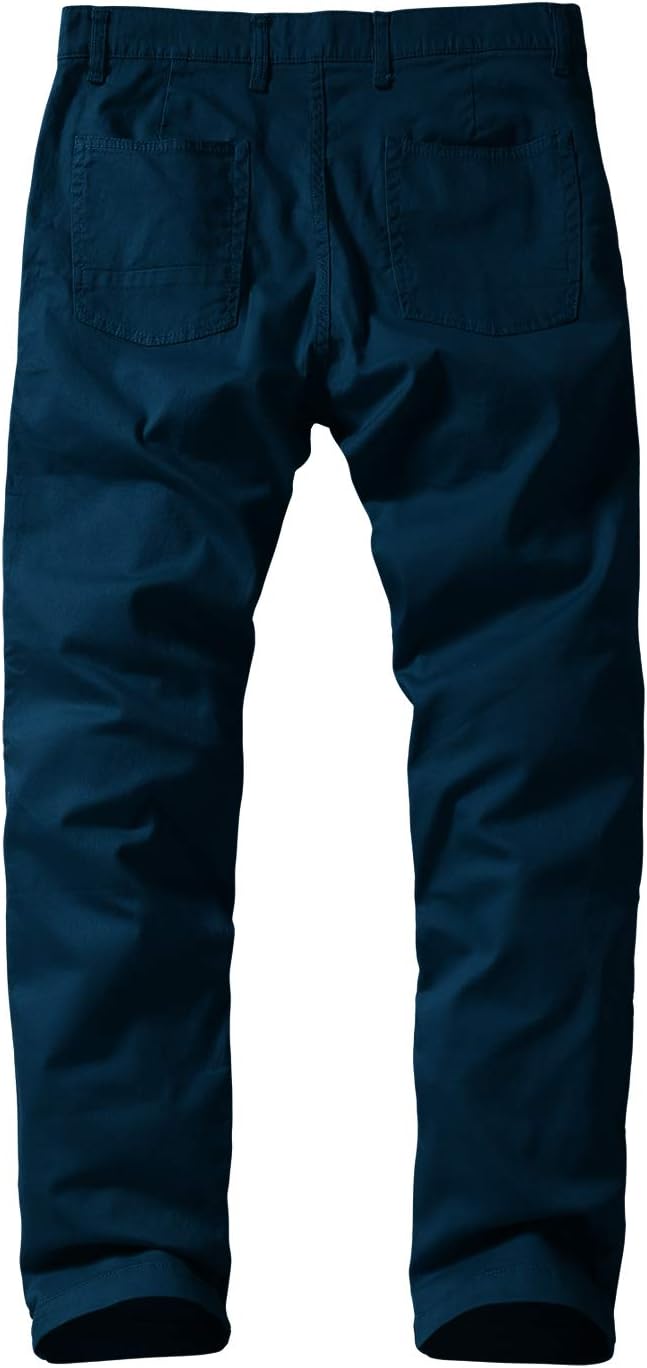 Mens Slim-Tapered Flat-Front Casual Pants - Image 4