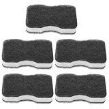 HYTROVE Esponjas de Limpieza de Cocina Negra 5 Piezas Esponja Exfoliante Multifunción para Platos y Wok para Uso Diario en Hogar y Cocina