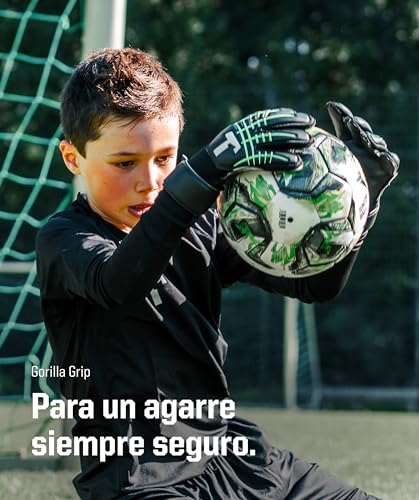 T1TAN Fluo Beast Junior 3.0 - Guantes de Portero para niños - Sin protección para los Dedos - Guantes de fútbol para niños - Los Profesionales del Futuro - Tallas 6 - imagen 2