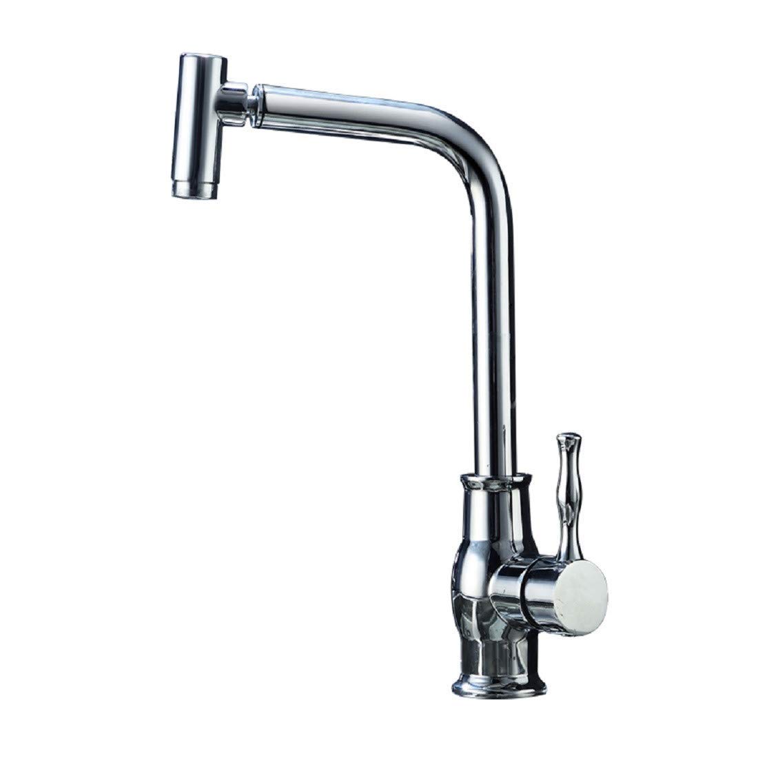 ZYCHSJXA Kitchen Tap Household Cold and Hot Rotary Universal Flume Single Water Cooling Faucet Taps Sink Mixer Basin