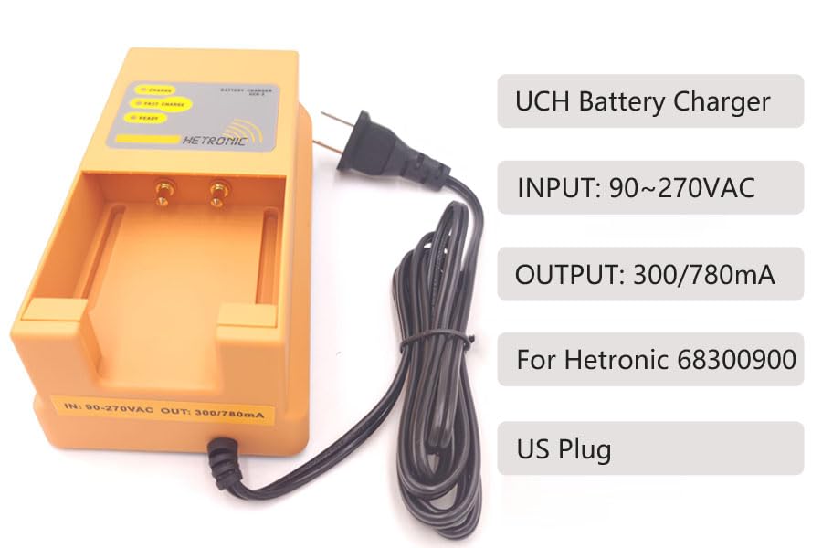 (US Plug) 68300900 Battery Charger UCH-2 (Input 90-270VAC, Out 300/780mA) for Hetronic 3.6V 683 00900 Grey Battery, Hetronic Battery Charger