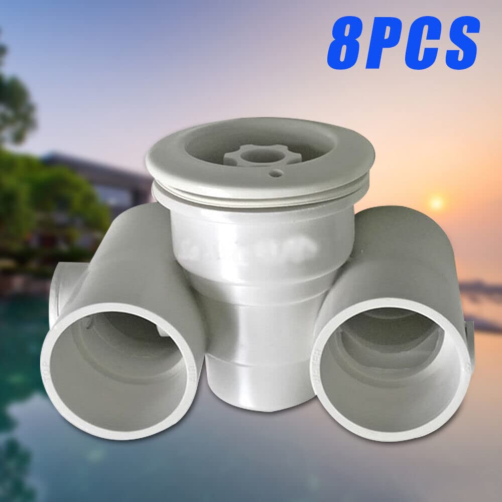 8 Stücke Schwimmbad Wasserstrahl Massagedüse Pool Jet Massage Big Power Jet 48mm für Schwimmbädern Thermalbädern Massagebecken für den Pool und den Warmwasseranschluss