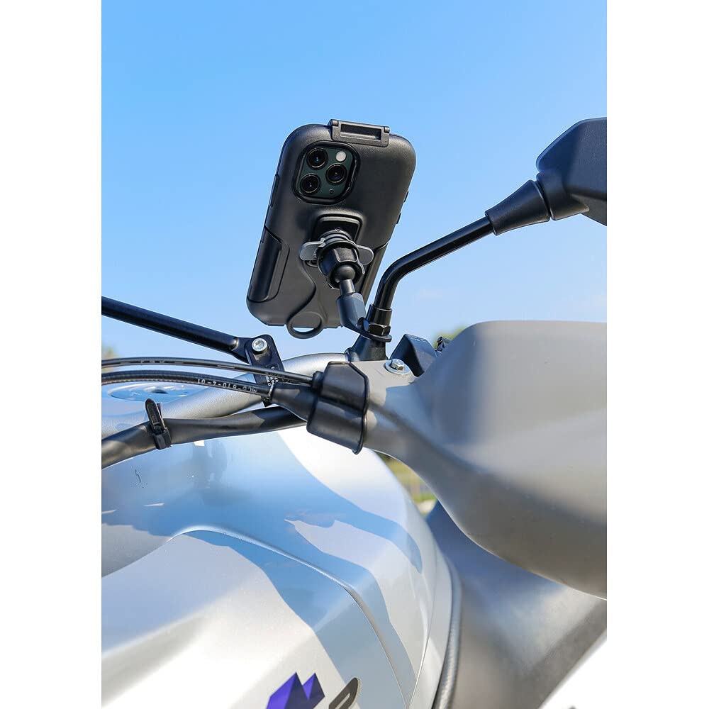Lampa 90562 Titan Opti Pole, Attacco specifico per specchietti o Viti Passanti Compatibile con custodie Opti Line, Nero