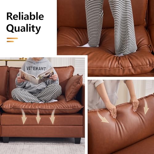 V-Shaped Cloud Leather Sofa