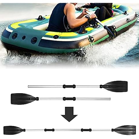 2 Pcs 128cm Kayak Paddle Boat Oars Aluminum Alloy Double Ended Detachable Paddle Tool Non Slip Lightweight Oars for Inflatable Boat Rafting Canoe Dinghy Rowing Sailing Cover