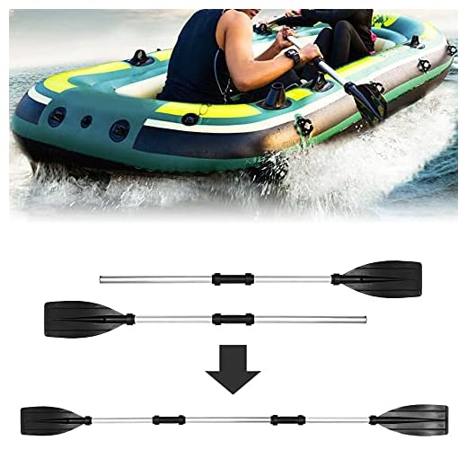 Cheuling 2 in 1 Kajak Paddel Aluminium Sup Doppelpaddel Stechpaddel Super Leicht Abnehmbar Ruder für Kajak Kanu Aufblasbares Boot Schlauchboot Floß Segeln Ruderboot