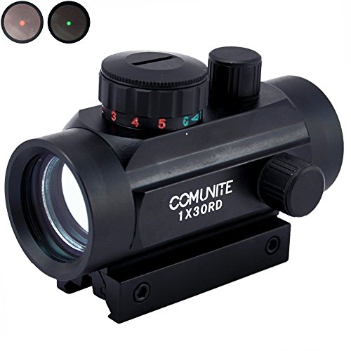 Mirino Puntatore Laser Rosso E Verde Illuminato – 1x, 24x33mm, Per Fucili E Pistole, Con Supporto