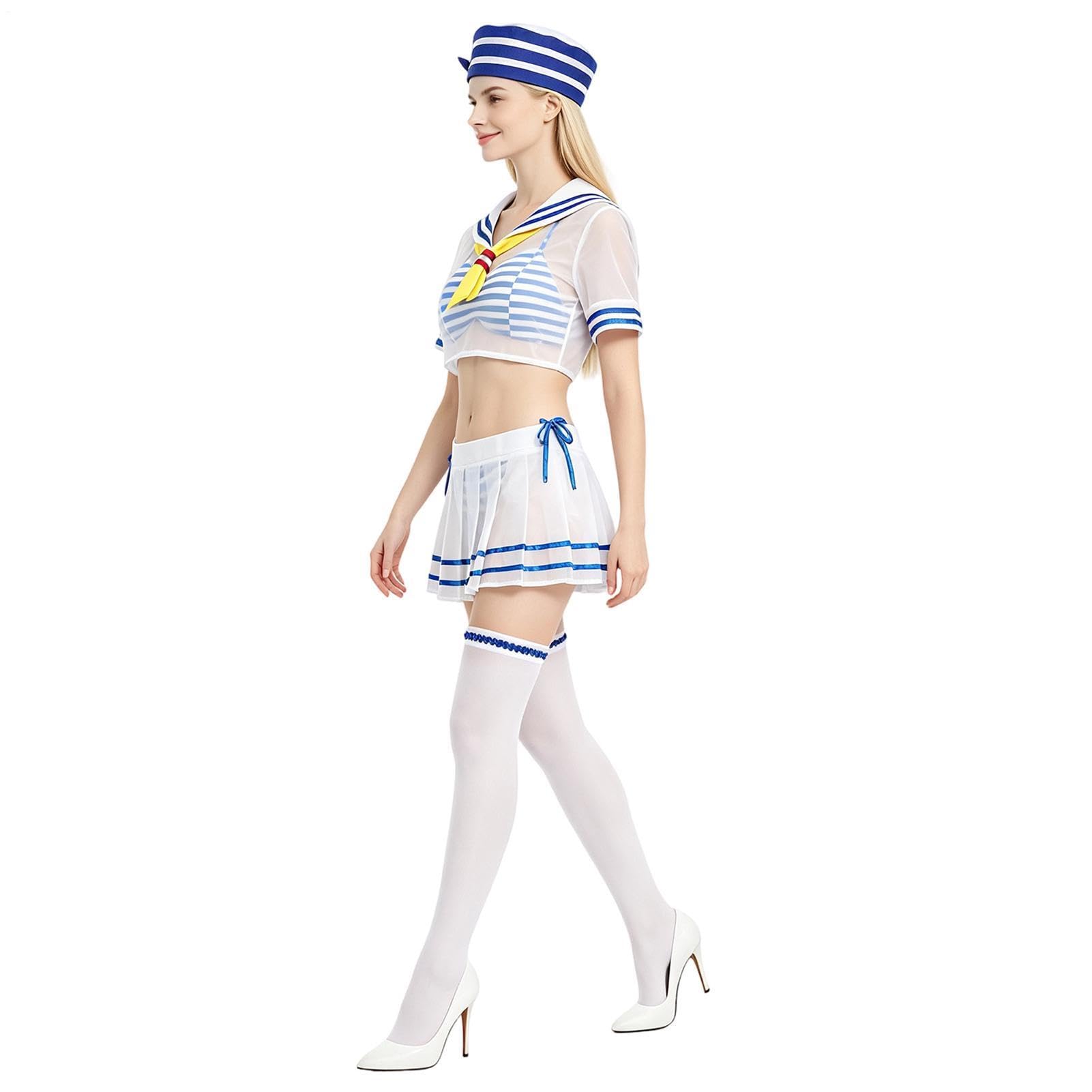 Dziewczęcy kostium marynarza Cosplay w stylu marynarskim na