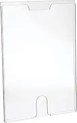 Display Office A4 em PS Rígido Transparente – Maxcril – Suporte Vertical para Folhas, Avisos e Informativos