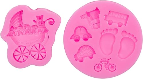 Miniatura 4 de Fondant Molds Trolley Toy Cake Decoration Fondant Chocolate Mold 1 Set Of 2 Pieces