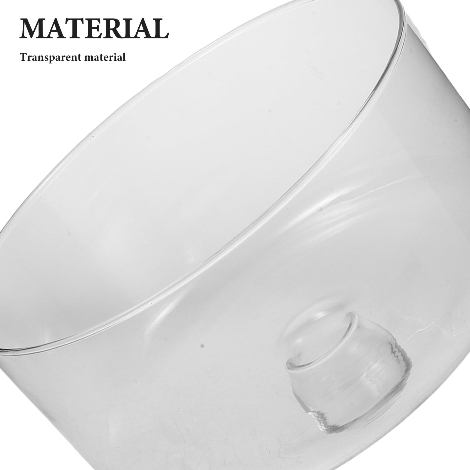 BETOOKY Coperchio in Vetro a Cupola per Microonde Alto 19 Cm con Manico Ergonomico, Adatto per Lavastoviglie e Forno Microonde, per Proteggere i Piatti Durante la Cottura