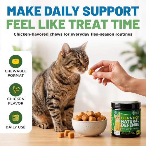 Guardian's Choice Flea Chews for Cats, Flea & Tick Chews, 100 Count | Help Keep Your Cat Comfortable. Daily chewable support for healthy skin, coat, and everyday wellness.* - Image 4