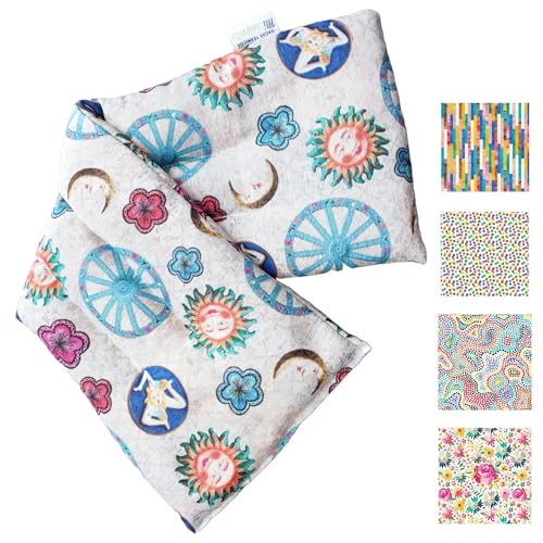Saco de Semillas para Microondas 45x14 cm –Saquito Térmico Cervical con Lavanda– Bolsa Térmica de Calor y Frío – Saco Térmico para Cuello/Espalda -Almohadilla Térmica Alivio Dolor Menstrual (ROMA)