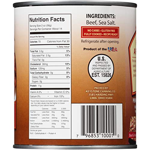 Keystone Meats All Natural Canned Beef, 28 Ounce #TOP1