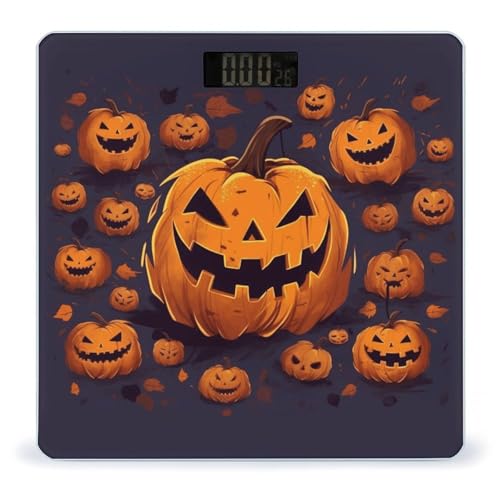 Báscula de baño digital con diseño calabaza Halloween miniatura 1