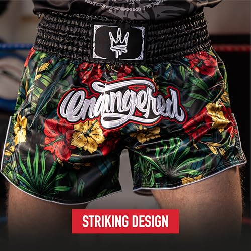Short de Muay Thai taille haute multicolore pour entraînement de boxe