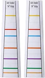 2 folhas transparentes 4/4 violino violino guia dedo guia fingerboard adesivos 35 centímetros viola dedo posição marcadores traste iniciantes dedilhado decalque para iniciantes prática