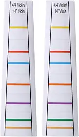 2 folhas transparentes 4/4 violino violino guia dedo guia fingerboard adesivos 35 centímetros viola dedo posição marcadores traste iniciantes dedilhado decalque para iniciantes prática