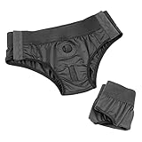 benbigbee Strap On Harness Pants Strapless Underwear for Men Women Couples Unisex Briefs (Black)