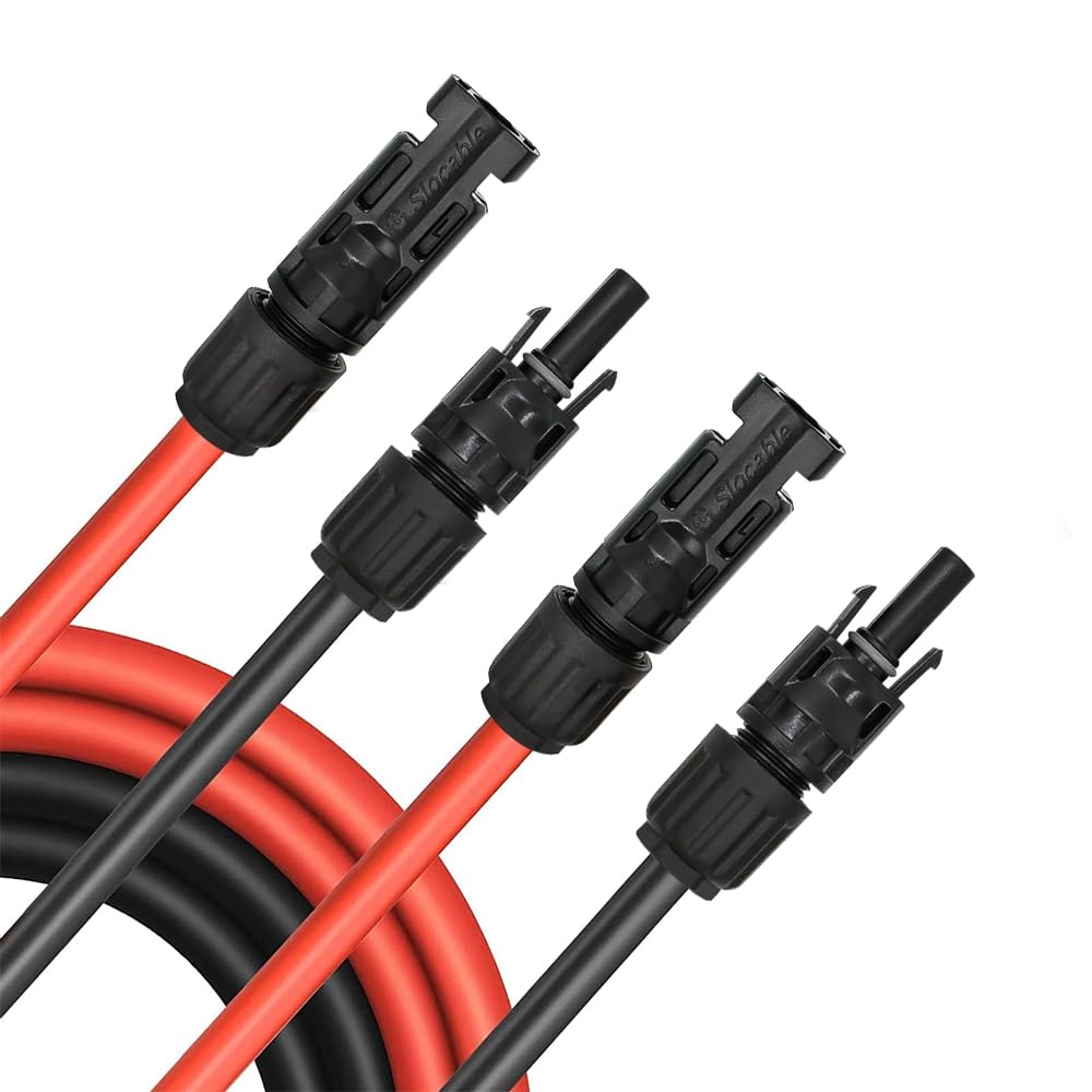 SolarHouse kabel solarny przedłużacz 1 m 12 AWG z IP68 1500 V wtyczka PV zestaw adapterów do montażu fotowoltaicznego