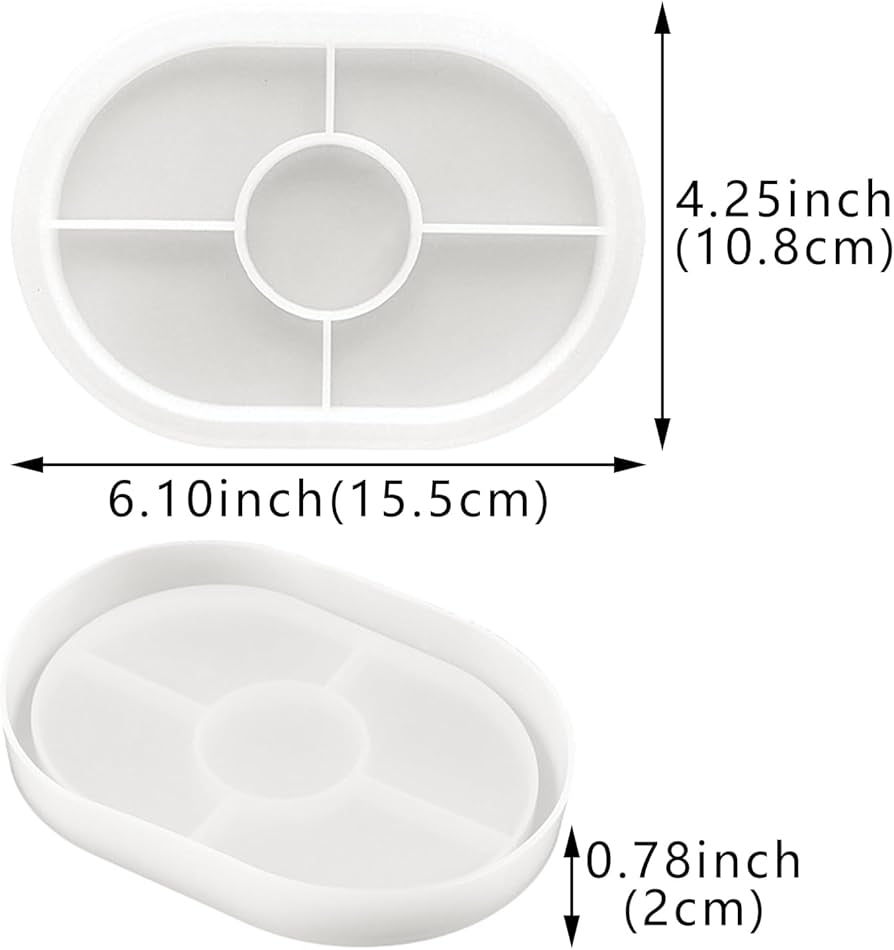 Amazon.com: 3 Pack Oval Coaster Mold for Cup Silicone Oval Shaped