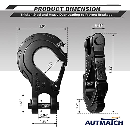 image for AUTMATCH Winch Hook 3/8
