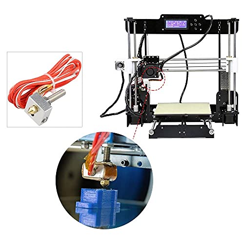 Mk8 Extrusion Head Kit, 3D Printer Extruder Hot End Kit,With 10Pcs 12V Extruder 0.4Mm Nozzle And 10Pcs M6 30Mm Extruder Throat Tube For Anet A8 A2 Mk8 Reprap 3D Printer #TOP4