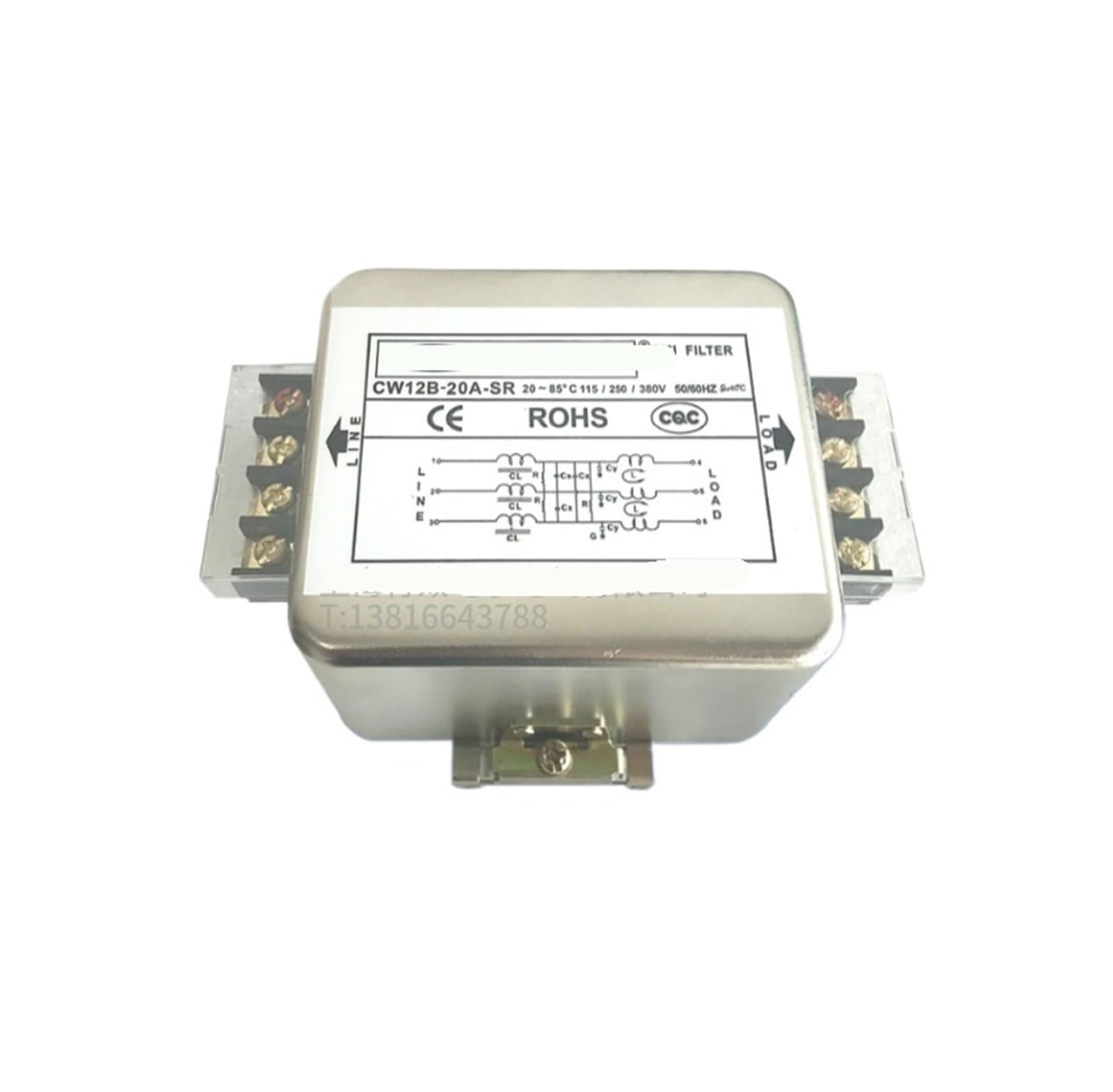 Filtre d'interférence triphasé CW12B解决电子噪音 de type rail 380V