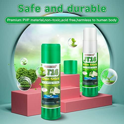 TEQStone 3D Drucker Klebestift, Perfekte Haftung der First Layer, Verhindert Verformung, Leichtes AblöSen, Wasserlösliche Formel, Kompatibel mit PLA, ABS, PETG Filament, 6er Pack (JT16) – Bild 6