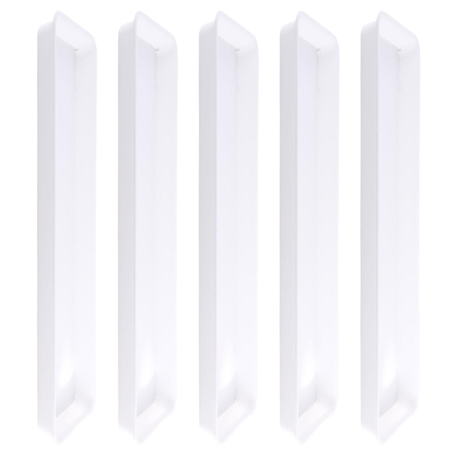 LOVIVER 5x Plant Saucers Planter Trays Compact Rectangular Sturdy Flower Pot Saucers Plant Drip Trays for Windowsill Courtyard Garden, White