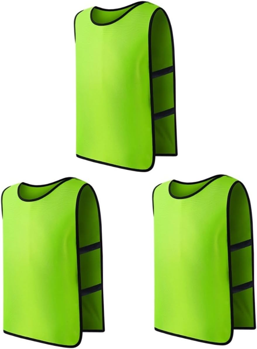 BESPORTBLE 3pcs Practice Football for Kids Vest Youth Breathable Open Sides Comfort and Style