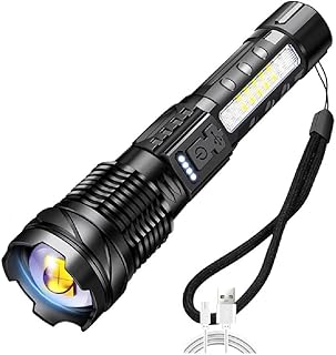 Lanterna de LED IPX4 à prova d'água lanterna portátil lanterna de bolso com foco de zoom para caminhadas, ciclismo, ciclismo, ao ar livre, lanterna de LED, recarregável por USB, lanterna de LED pequena com foco de zoom, mini