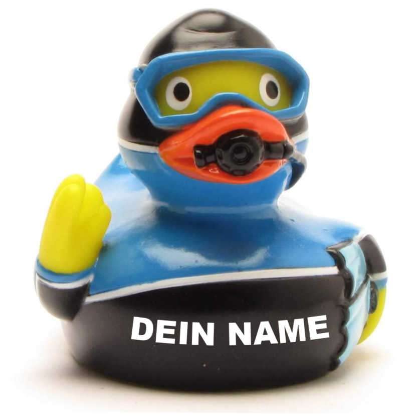 Bath Duck - Personalised (Diver Blue Duck)