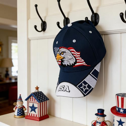 Image of Patriotic-USA-Eagle-Baseball-Caps-Woman-Man-Sun-Hat for 4th-July