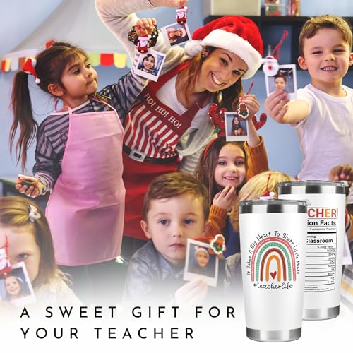 SUCHAGIFT Teacher Appreciation Gifts - Teacher Gifts for Women - Teachers Appreciation Week, Back To School, Birthday, Christmas, Thank You Gift Ideas for Teachers Women Daycare - 20 Oz White Tumbler SUCHAGIFT Teacher Appreciation Gifts - Teacher Gifts for Women - Teachers Appreciation Week, Back To School, Birthday, Christmas, Thank You Gift Ideas for Teachers Women Daycare - 20 Oz White Tumbler - Image 4