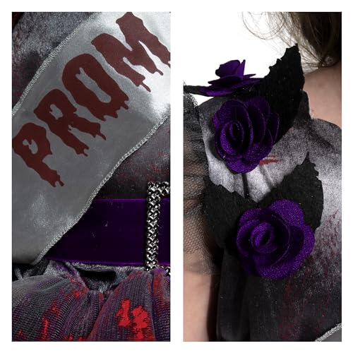 Disfraz de Reina Prom Zombie para Niñas miniatura 4