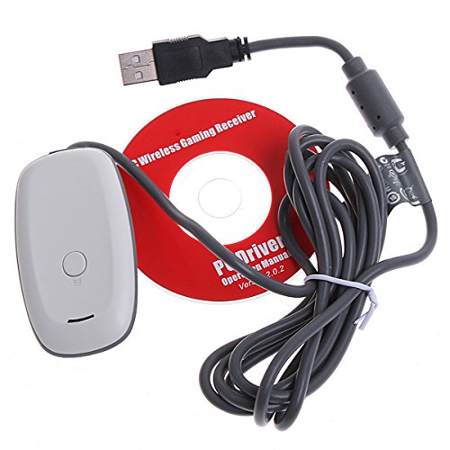 Adaptador receptor de jogos Vosarea USB sem fio para Xbox 360 portátil (branco)