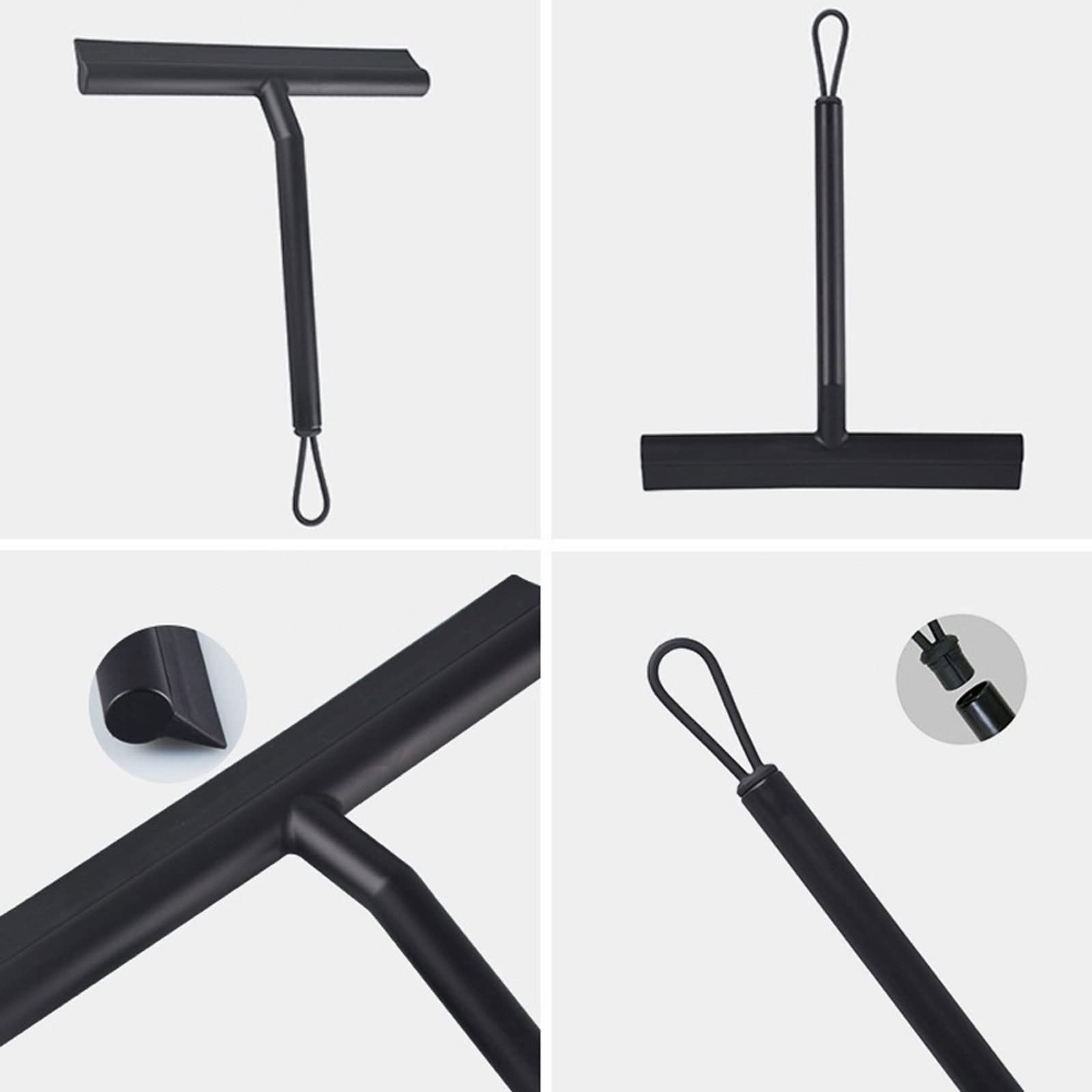 Rasquetas para Ducha, Escobilla de Ducha Manual una Cara con Soporte Silicona for Vidrio y Espejo baño