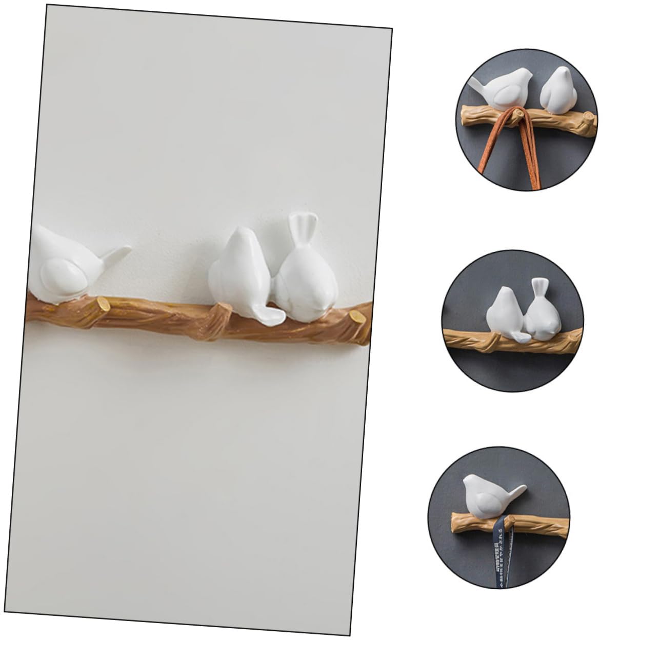 BESTYASH Gancho De Pared Colgador De Pájaros Resina Gancho Perchero Para Abrigo Decoración Hogar