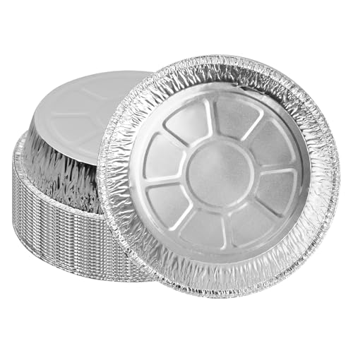 20 Pièces Barquette Aluminium de 8 Pouces, Plat Aluminium Jetable, Moules à Tarte pour Cuire, Cuisiner, Rôtir