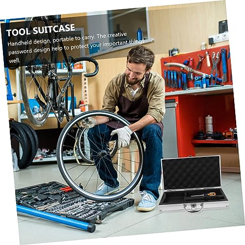 Travel Toolbox Aluminum Storage Case Portable Workstation Metal Suitcase4