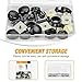 GOOACC License Plate Screw Kit for Fastening Front and Back License Plates on Cars, Suvs, and Trucks Black Zinc Plated Rust-Proof and Anti-Rattle License Plate Bolts (Set of 8)