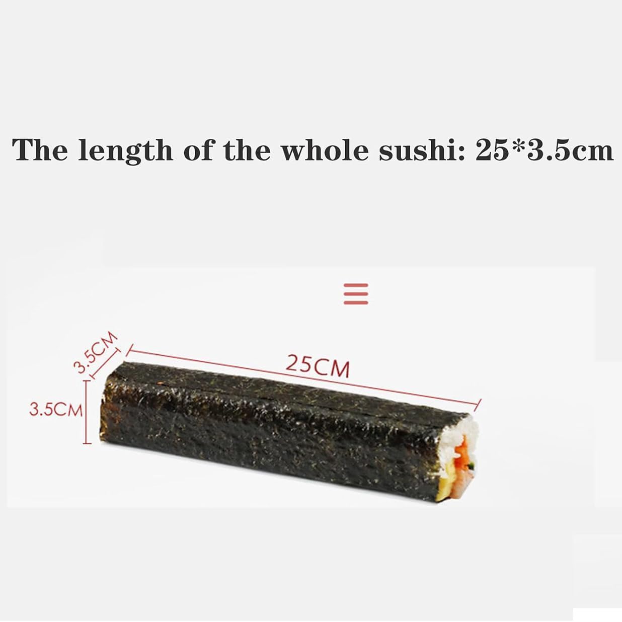 Forma do robienia sushi do samodzielnego wykonania sushi, kulki ryżowej i maszyny do pakowania wodorostów, wymiary: 25 x 3,5 cm